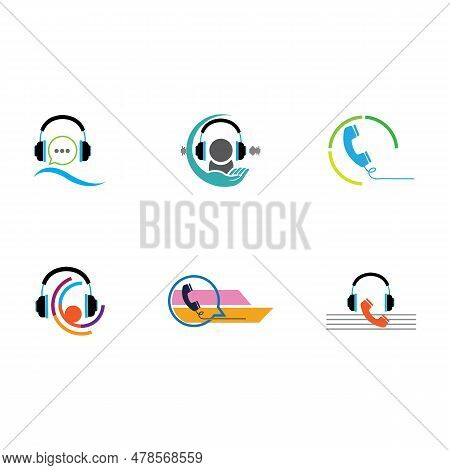 Call Center Logo Vector Illustration Design Template