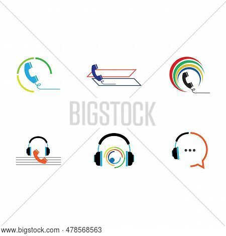 Call Center Logo Vector Illustration Design Template