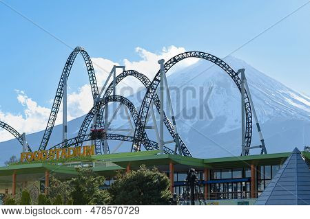 Fuji-q Highland, Fujiyoshida City, Yamanashi Prefecture, Japan - January 3, 2019: Takabisha World's 