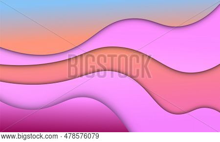 Gradient Wavy Background. Abstract Background. Vector Illustration.