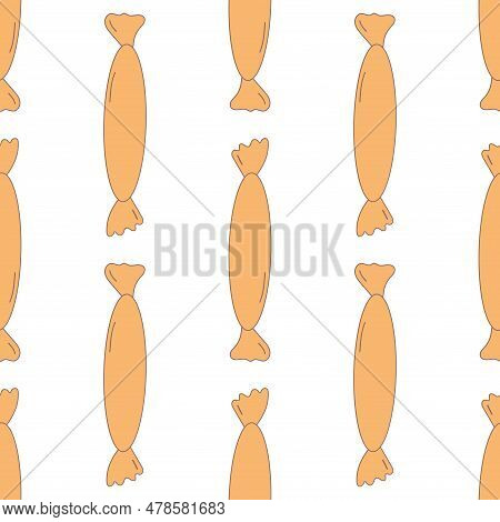 Candy Yellow Wrapper Sweet Food Background Pattern