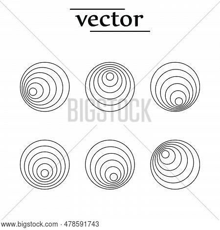 Doppler Shift Icon Set Illustration On White Background..eps