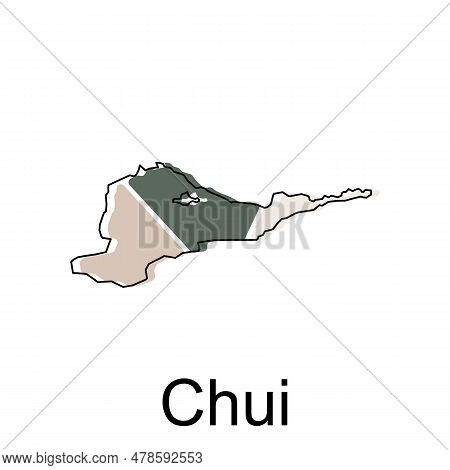 Kyrgyzstan Political Map With Capital Chui, Flat Vector Map Logo Vector Design. Abstract, Designs Co
