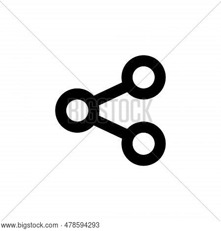 Social Network Share, Line Web Or Mobile Interface Vector Icon