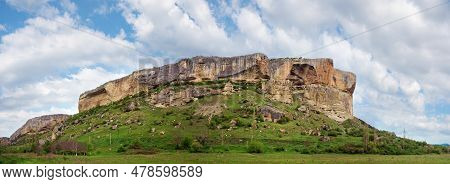 Crimea (ukraine) Landscape With Mountain And Valley.  In Stony Mountain Vertical Slope - Ancient Cav