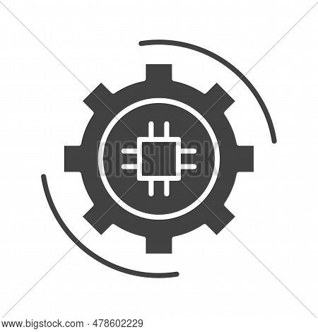 Automated Engineering Icon Image. Suitable For Mobile Application.