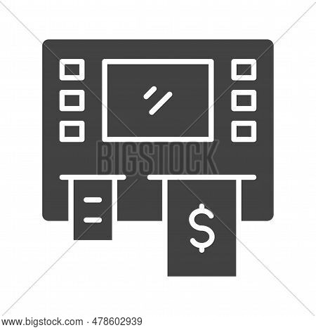 Cash Machine Icon Image. Suitable For Mobile Application.