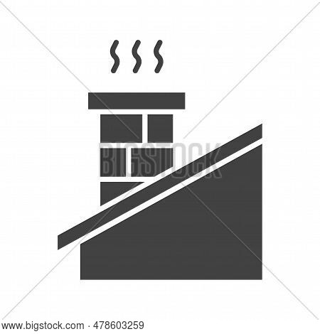 Chimney Icon Image. Suitable For Mobile Application.