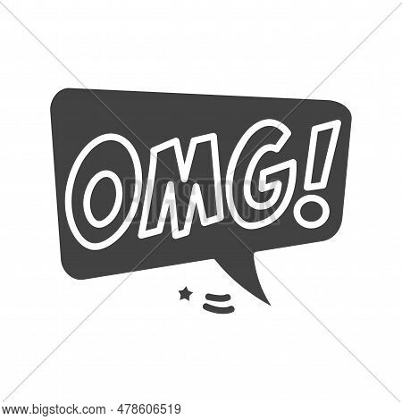 Omg Bubble Icon Image. Suitable For Mobile Application.