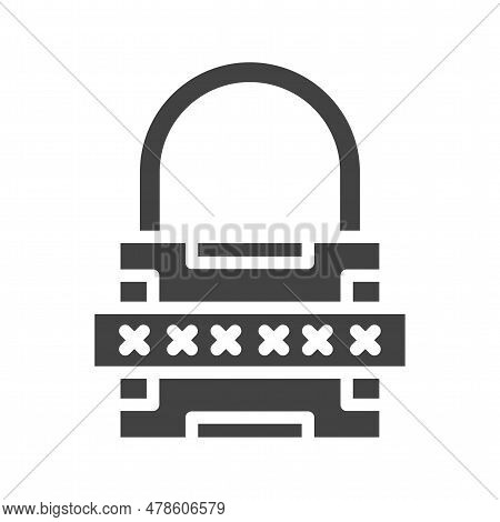Padlock Icon Image. Suitable For Mobile Application.