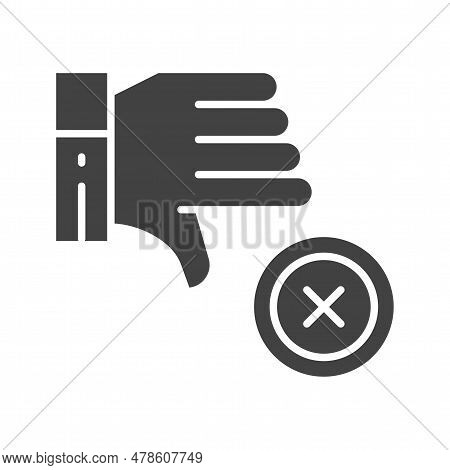 Thumbs Down Icon Image. Suitable For Mobile Application.