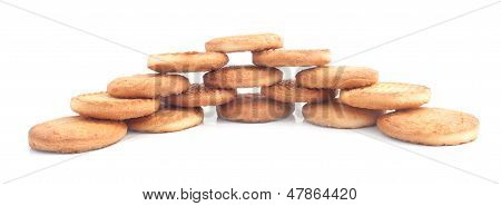 Biscoitos recém-assados estabelecidos belamente
