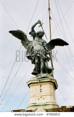 Angel On Top Of Castel Sant'angelo