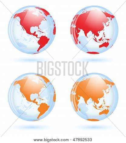 Set di globi di terra