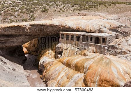 Puente Del Inca Bridge And Old Spa.
