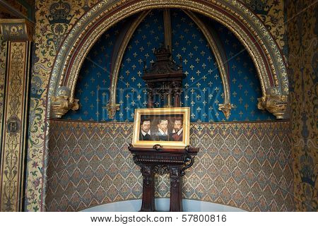 The Royal Chateau de Blois. Interior of the Francis I wing
