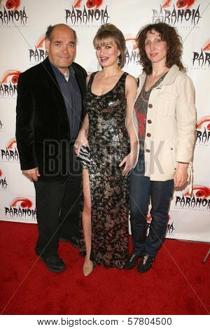 Irwin Keyes with Rena Riffel and Bonnie Aarons at the Los Angeles Premiere of 'Dark Reel'. Queen Mary, Long Beach, CA. 03-15-09