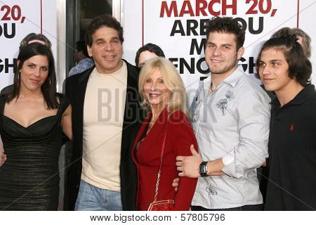 Lou Ferrigno with Carla Ferrigno and family  at the Los Angeles Premiere of 'I Love You, Man'. Mann's Village Theater, Westwood, CA. 03-17-09