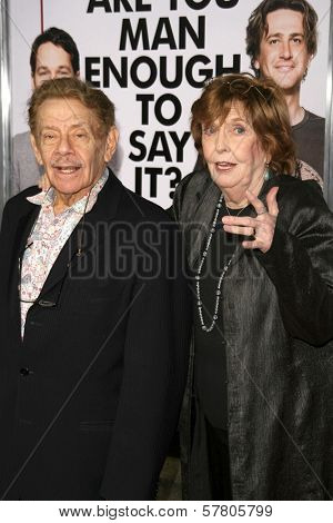 Jerry Stiller and Anne Meara  at the Los Angeles Premiere of 'I Love You, Man'. Mann's Village Theater, Westwood, CA. 03-17-09