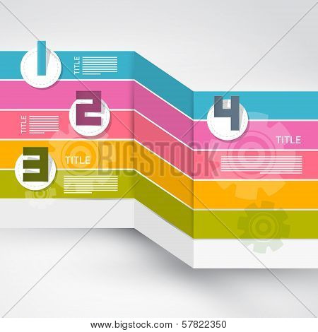 Colorful Vector Progress Steps For Tutorial, Infographics