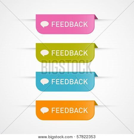 Vector Feedback Icons Isolated On White Background