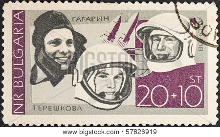 Soviet Astronauts Gagarin, Tereshkova, Leonov