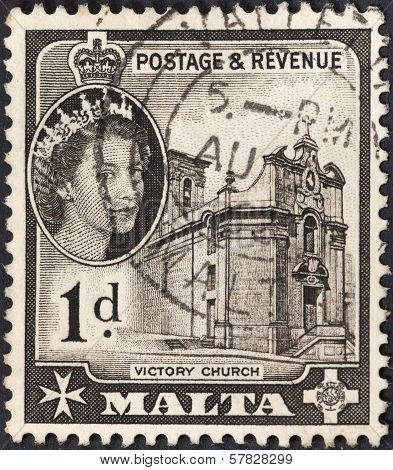 Medieval Victory Church In Valleta, Malta