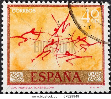 Rock Paintings In The Caves Of Spain