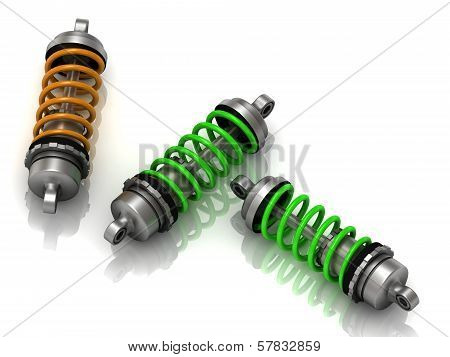 Three Car Shock Absorbers