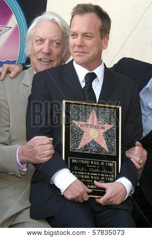 Donald Sutherland and Kiefer Sutherland   at the Ceremony Honoring Kiefer Sutherland with the 2,377th Star on the Hollywood Walk of Fame. Hollywood Boulevard, Hollywood, CA. 12-09-08