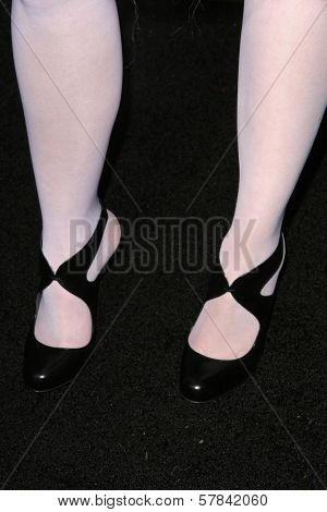 Riki Lindhome's shoes   at the D and G Flagship Opening in Support of The Art of Elysium. D and G, Beverly Hills, CA. 12-15-08