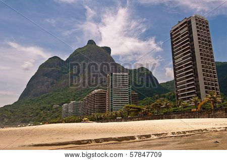 Tropical Sao Conrado Beach in Rio de Janeiro