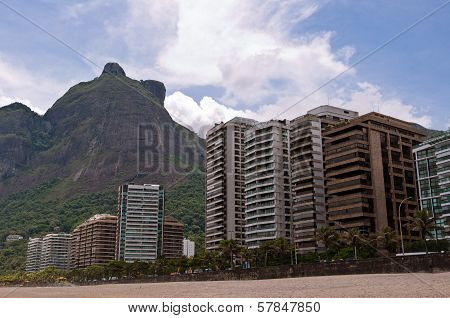 Tropical Sao Conrado Beach in Rio de Janeiro