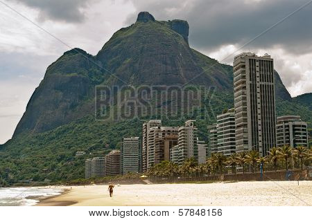 Tropical Sao Conrado Beach in Rio de Janeiro
