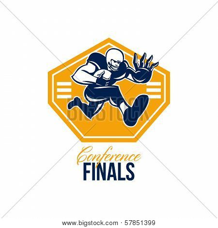 American Football Conference Finals Shield Retro