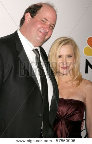 Brian Baumgartner and Angela Kinsey  at the NBC, Universal and Focus Features Golden Globe Awards After Party. Beverly Hilton Hotel, Beverly Hills, CA. 01-11-09
