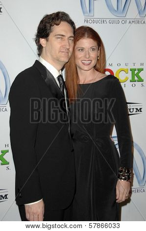Daniel Zelman and Debra Messing at the 20th Annual Producers Guild Awards. Hollywood Palladium, Hollywood, CA. 01-24-09