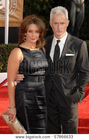 Talia Balsam and John Slattery at the 15th Annual Screen Actors Guild Awards. Shrine Auditorium, Los Angeles, CA. 01-25-09