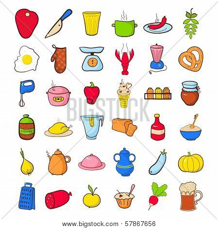 Food icons set