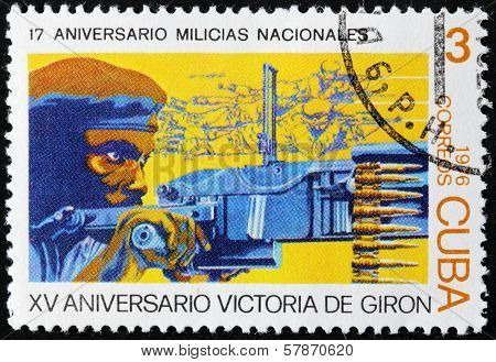 Cuban Soldier Stamp