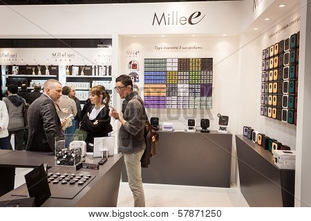 People Visiting Homi, Home International Show In Milan, Italy