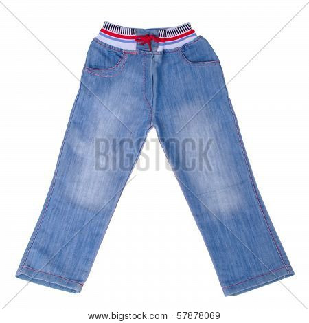 Children's Blue Jeans. (clipping Path)