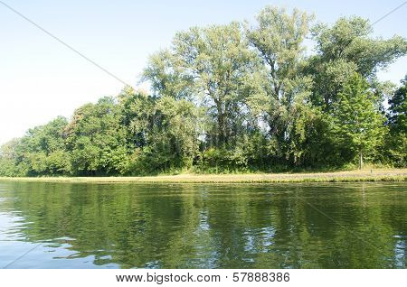 Greenery Besides The Main in Schweinfurt, Germany