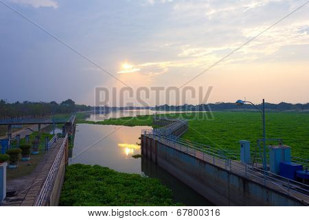 Landscape Of Chaopraya Dam Thailand
