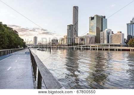 Brisbane Cityscape by the Brisbane River