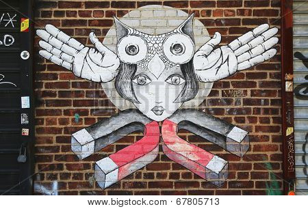 Mural art at East Williamsburg in Brooklyn