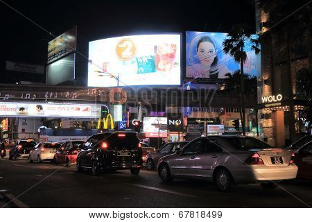 Bukit Bintang Shopping night Kuala Lumpur Malaysia