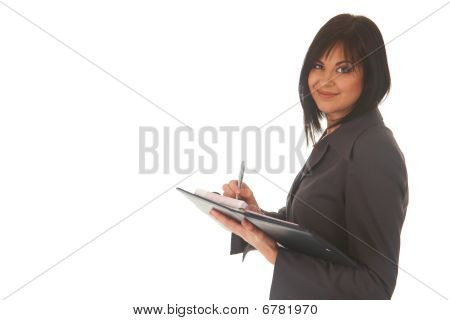 Smuk Brunette forretningskvinde