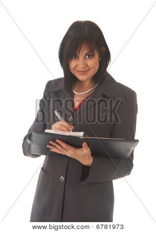 Smuk Brunette forretningskvinde