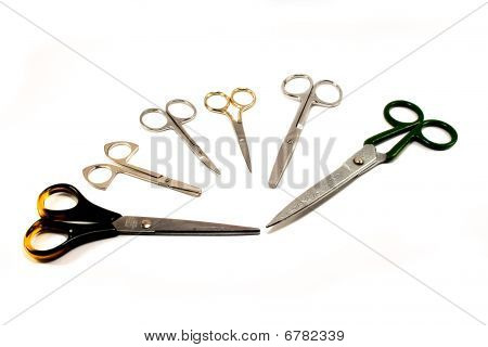 Six scissors